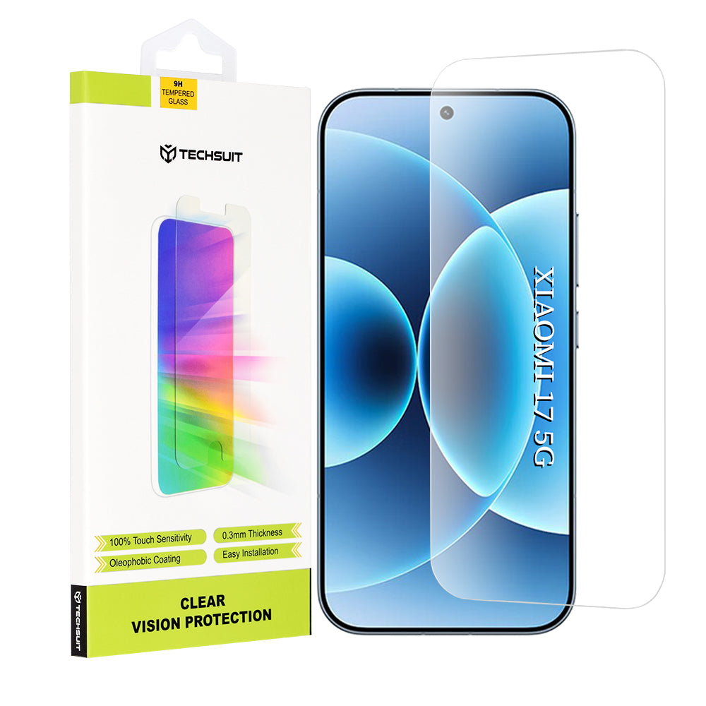 Ochranná fólie na displej Techsuit Clear Vision pro Xiaomi 17, Tvrzené sklo, Full Glue