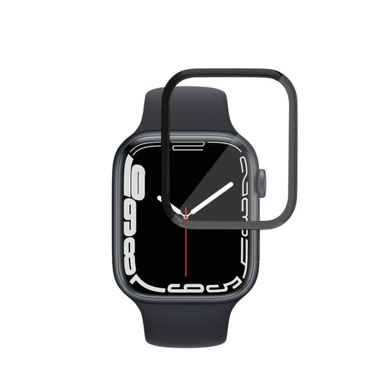 Ochranná fólie Techsuit Nano Flex pro Apple Watch Series 9 / 8 / 7 41mm, Plast, Sada 2 kusy, Černá