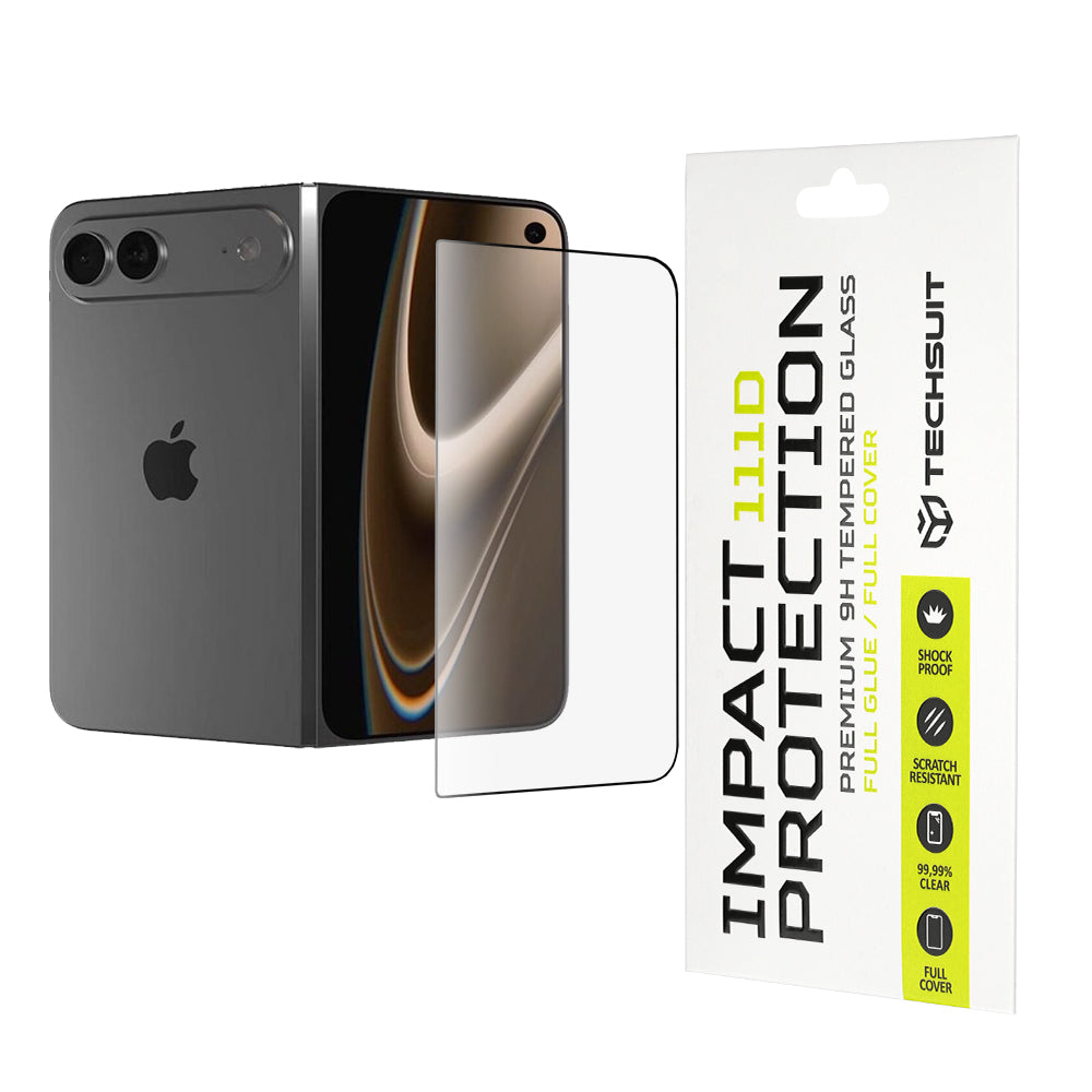 Ochranná fólie na displej Techsuit pro Apple iPhone Duo, tvrzené sklo, Full Glue, 111D, černá