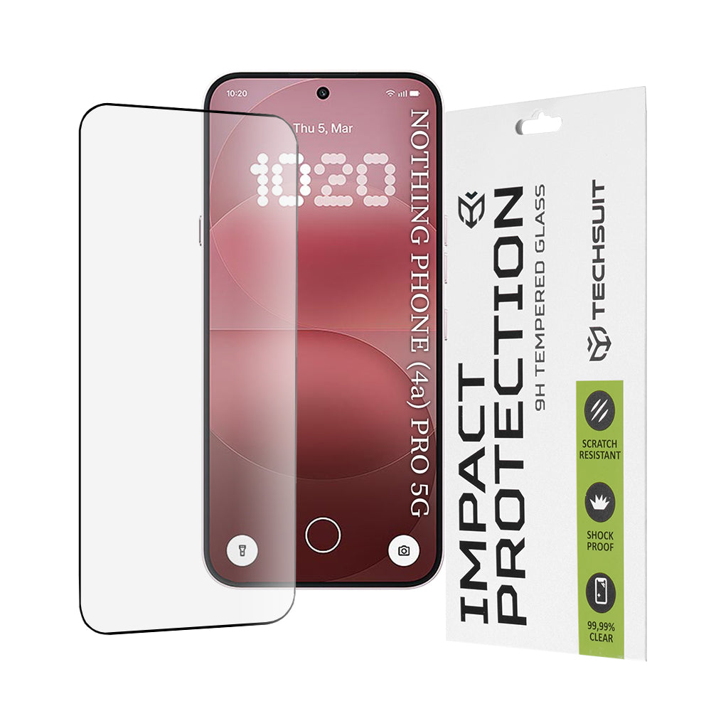 Ochranná fólie Techsuit na displej pro Nothing Phone (4a) Pro, Tvrzené sklo, Full Glue, 111D, Černá