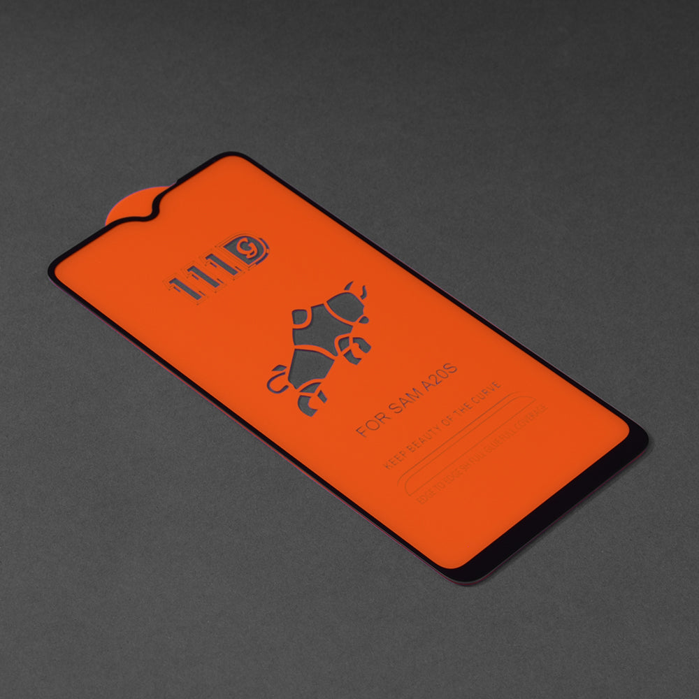 Ochranná fólie na displej Techsuit pro Samsung Galaxy A20s A207, tvrzené sklo, Full Glue, 111D, černá