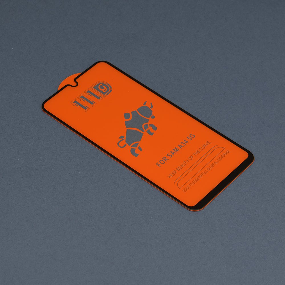 Ochranná fólie na displej Techsuit pro Samsung Galaxy A34 A346, tvrzené sklo, plné lepidlo, 111D, černá