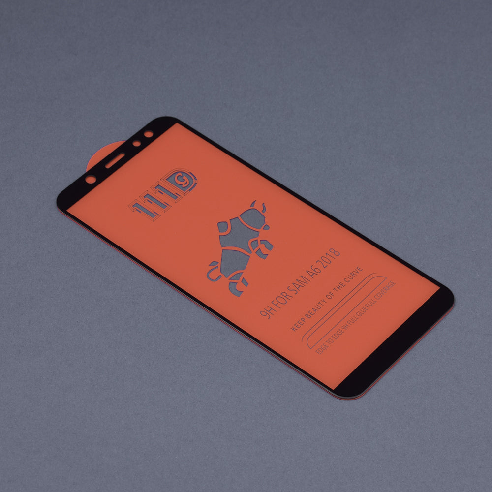 Ochranná fólie na displej Techsuit pro Samsung Galaxy A6 (2018) A600, tvrzené sklo, Full Glue, 111D, černá