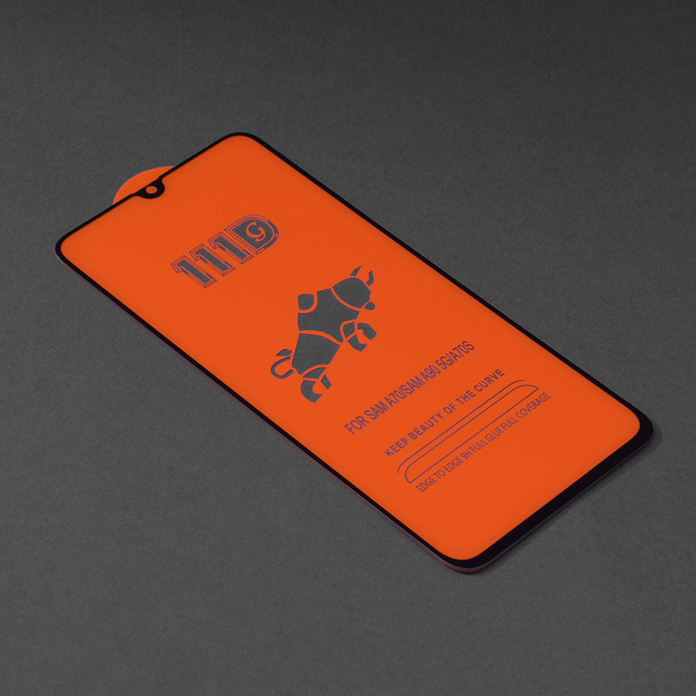 Ochranná fólie na displej Techsuit pro Samsung Galaxy A70s A707 / A90 5G A908 / A70 A705, tvrzené sklo, Full Glue, 111D, černá