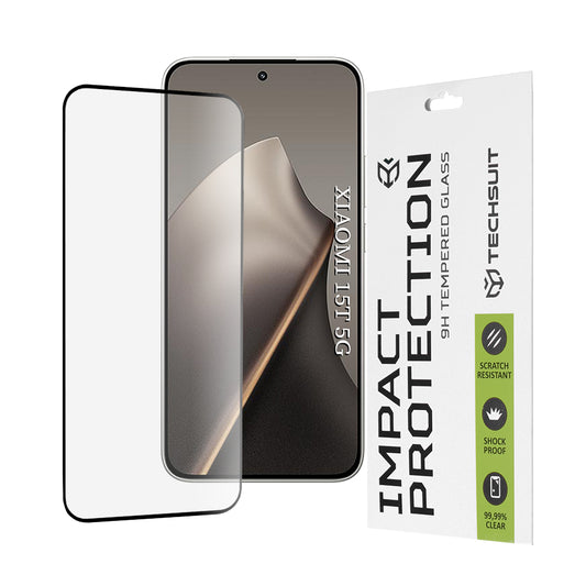 Ochranná fólie Techsuit na displej pro Xiaomi 15T, Tvrzené sklo, Full Glue, 111D, Černá