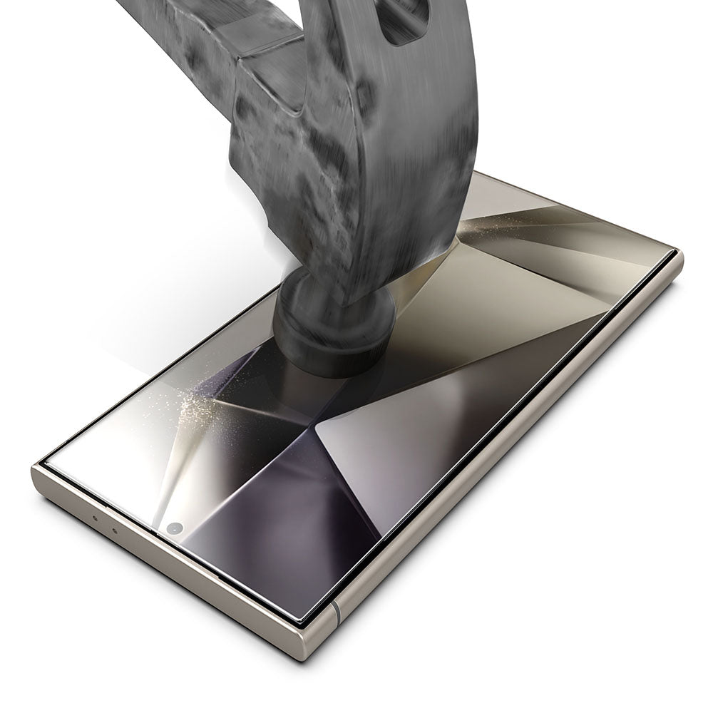 Ochranná fólie na displej Techsuit TitanGlass CrystalHD pro Samsung Galaxy S24 Ultra S928, tvrzené sklo, plné lepidlo, sada 2 kusů