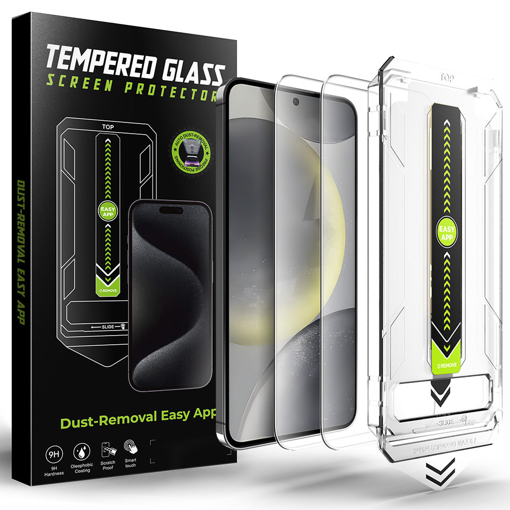 Ochranná fólie na displej Techsuit TitanGlass CrystalHD pro Samsung Galaxy S25+ S936 / S24+ S926, tvrzené sklo, plné lepidlo, sada 2 kusů