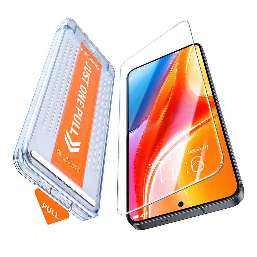 Ochranná fólie na displej Torras GlassGo Install Master pro Samsung Galaxy S25 Ultra S938, tvrzené sklo, plné lepidlo