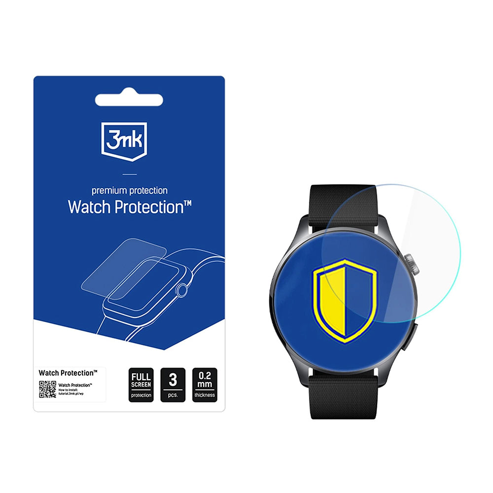 Fólie ochranná 3MK Arc pro Xiaomi Watch 5, sada 3 kusy, plast