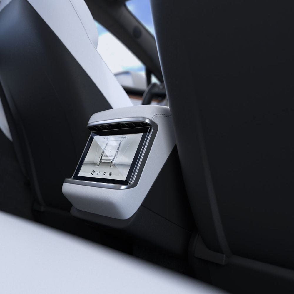 Ochranná fólie Spigen GlastR Slim Anti-Glare pro skutečný dotykový displej Tesla X / S (2022 - 2021), Tvrzené sklo, Černá