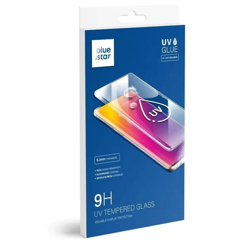Ochranná fólie na displej Blue Star pro Samsung Galaxy S21 Ultra 5G G998, Tvrzené sklo, UV Glue