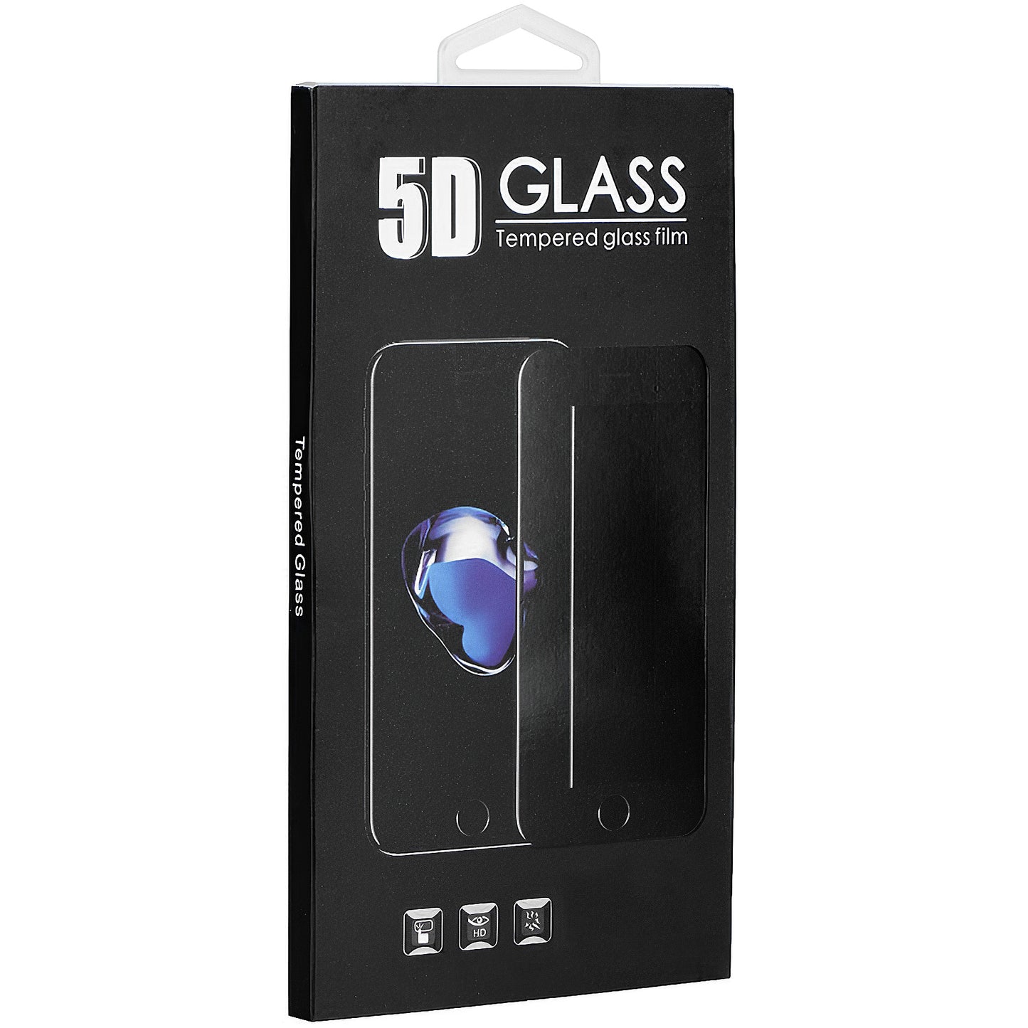 OEM ochranná fólie displeje pro Apple iPhone 11 Pro / XS / X, stíněné sklo, s plným lepidlem, 5D, černá