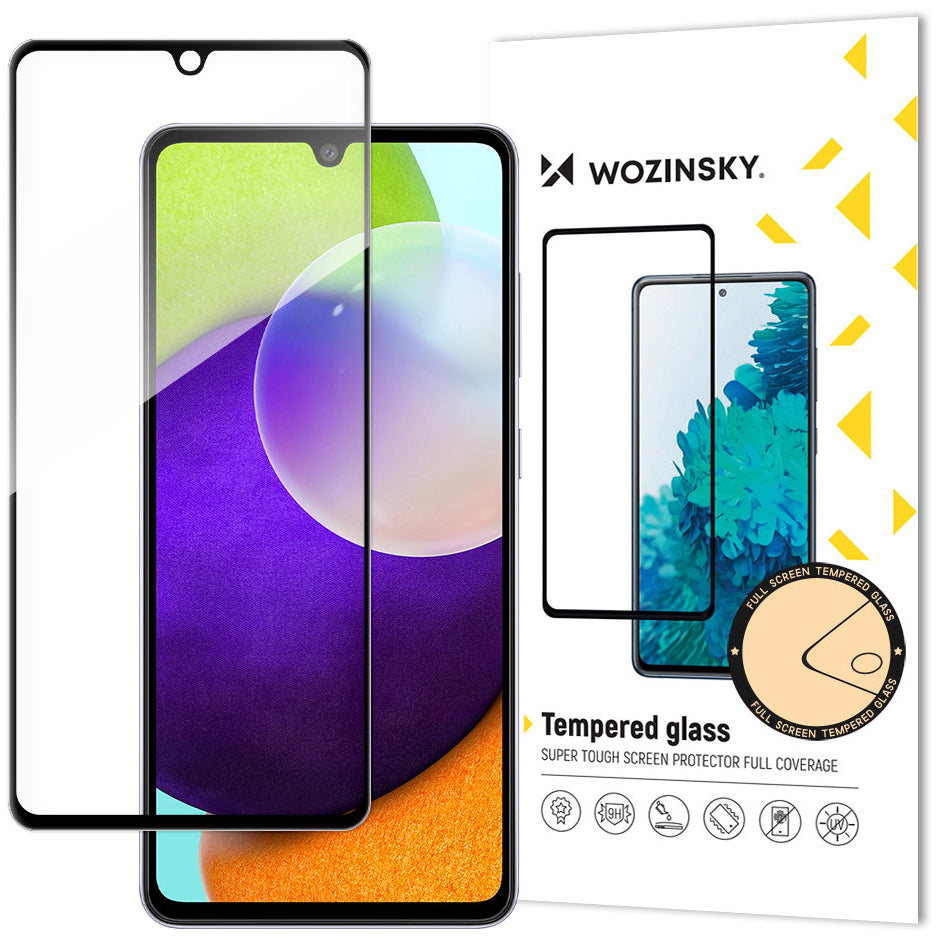 Ochranná fólie na displej WZK pro Samsung Galaxy A33 5G A336, Tvrzené sklo, Full Glue, Černá