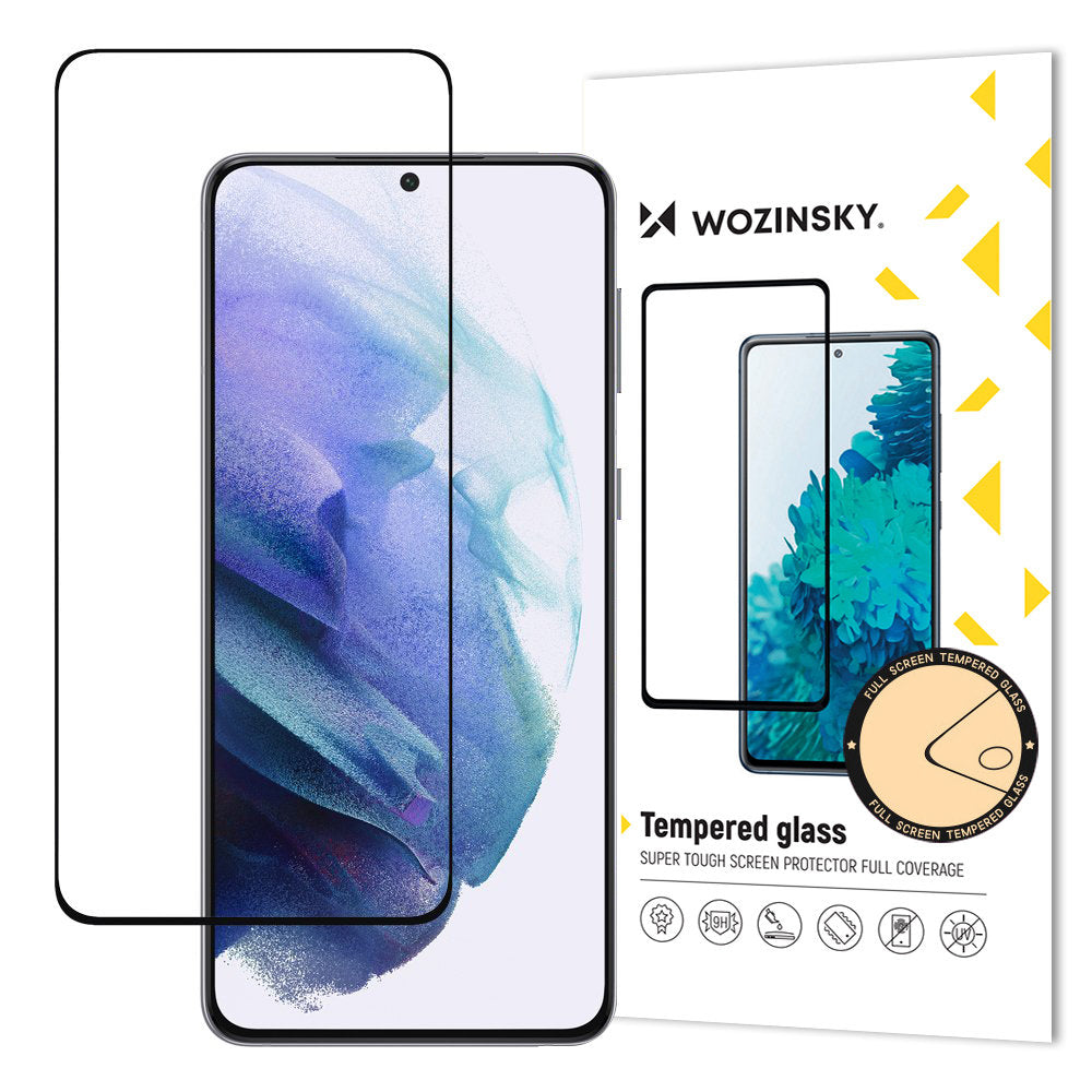 Ochranná fólie na displej WZK pro Samsung Galaxy S23+ S916, Tvrzené sklo, Full Glue, Černá