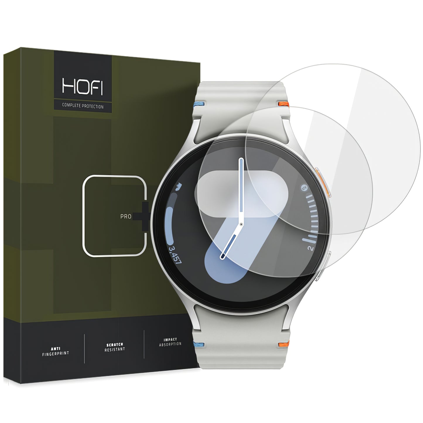 Ochranná fólie HOFI Glass PRO+ pro Samsung Galaxy Watch7 / Watch6 / Watch5 / Watch4 40mm Series, sada 2 kusy, tvrzené sklo