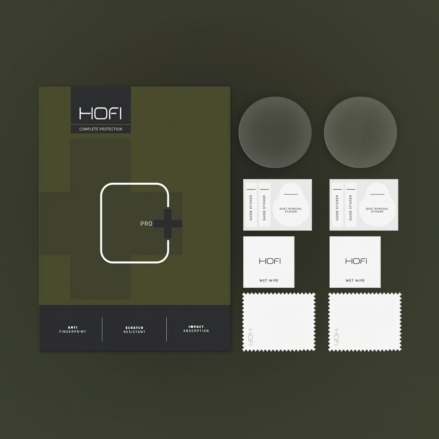 Ochranná fólie HOFI Glass PRO+ pro Samsung Galaxy Watch7 / Watch6 / Watch5 / Watch4 40mm Series, sada 2 kusy, tvrzené sklo