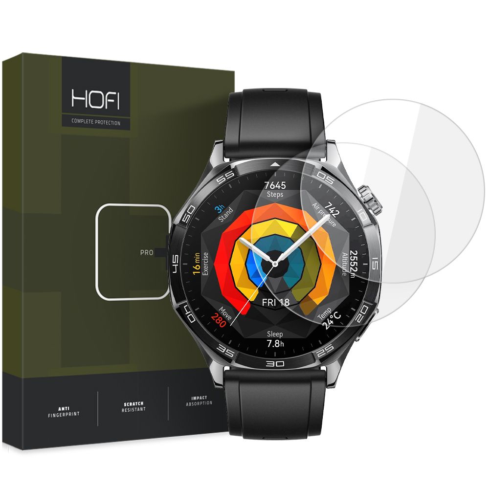 Ochranná fólie HOFI Glass PRO+ pro Huawei Watch GT 5 46mm, sada 2 kusy, tvrzené sklo