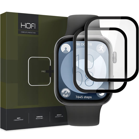 HOFI Hybrid PRO+ Ochranný kryt pro Huawei Watch Fit 3, sada 2 kusů, plast, černý