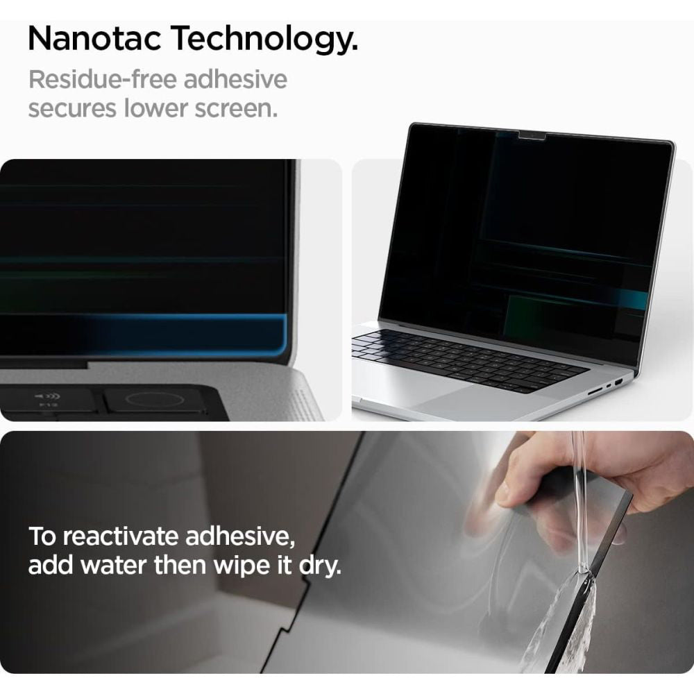 Folie ochrany soukromí obrazovky Spigen Safe View Magnetic pro Apple MacBook Pro 14inch (2022) / (2024) / (2023) / (2021), Plast AFL06158