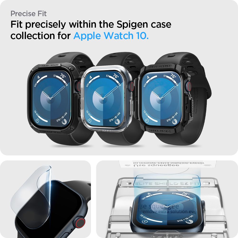 Spigen Elite Shield EZ FIT for Apple Watch 46mm Series, Set 2 pieces, Plastic AFL08579