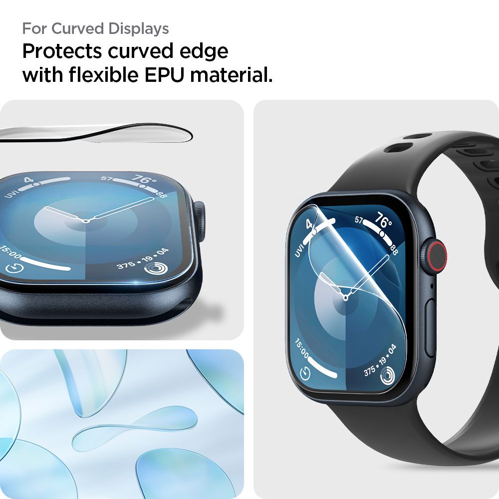Spigen Elite Shield EZ FIT for Apple Watch 46mm Series, Set 2 pieces, Plastic AFL08579