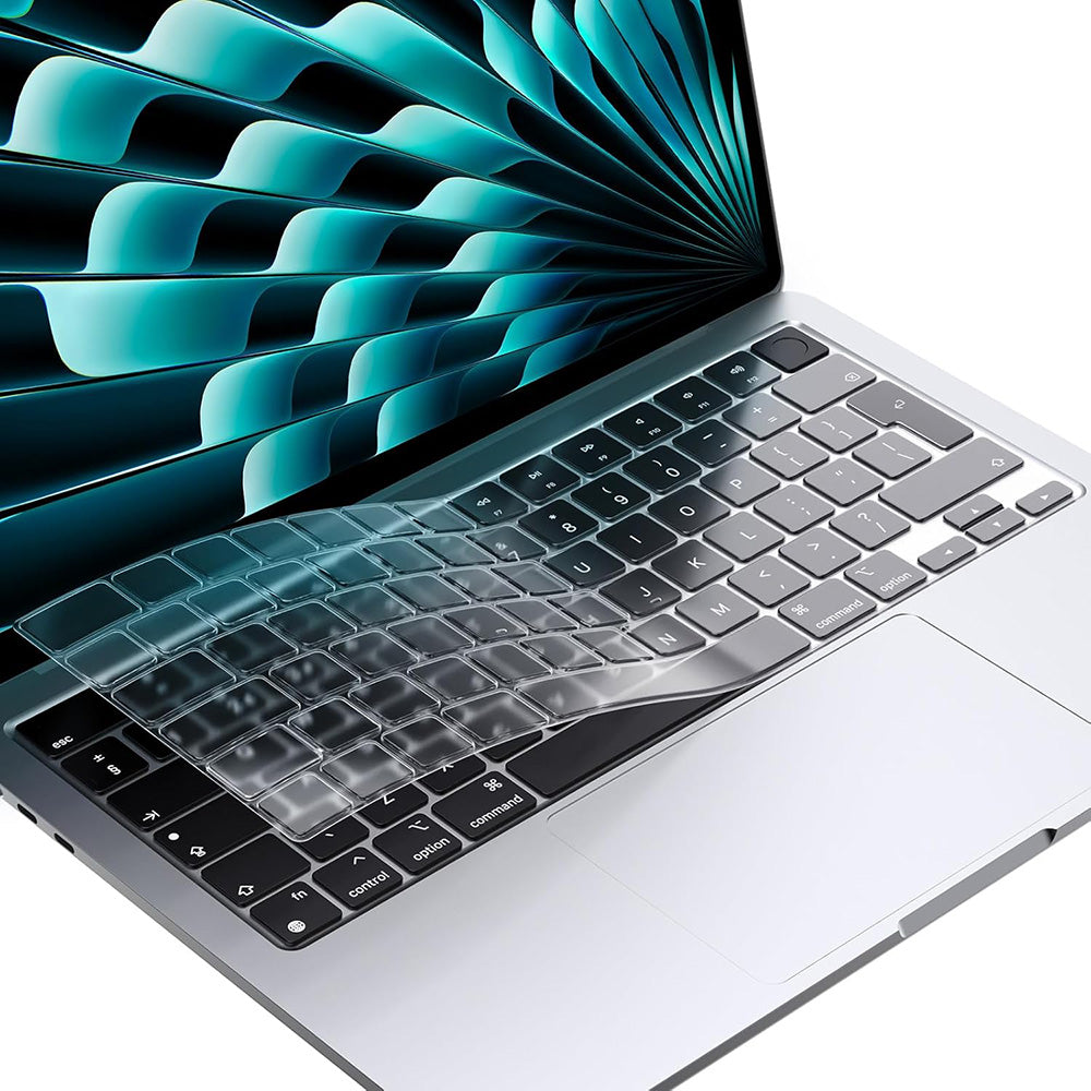Ochranný kryt klávesnice Techsuit PureTypeX pro Apple MacBook Pro 14 / Air 13 / Air 15 Series, průhledný