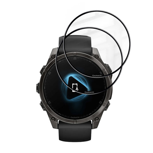 Ochranná fólie Techsuit Nano Flex pro Garmin Fenix 8 Pro 47mm / 8 47mm, Sada 2 kusy, Plast, Černá