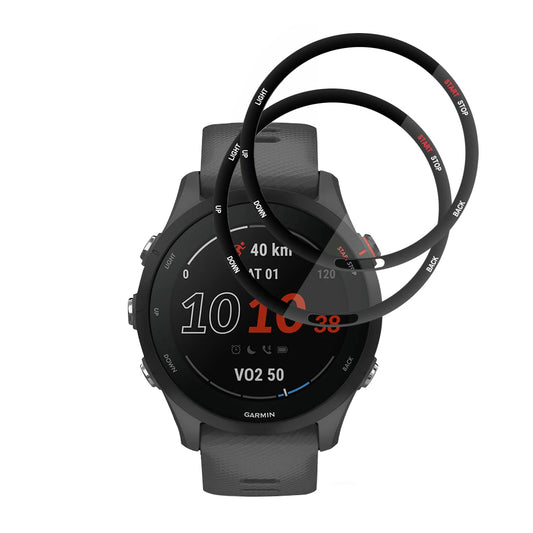 Folie ochranná Techsuit Nano Flex pro Garmin Forerunner 255 Music / 255, Sada 2 kusy, Plast, Černá