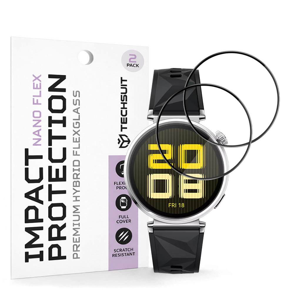Fólie ochranná Techsuit Nano Flex pro Huawei Watch GT 5 41mm, Sada 2 kusy, Plast, Černá