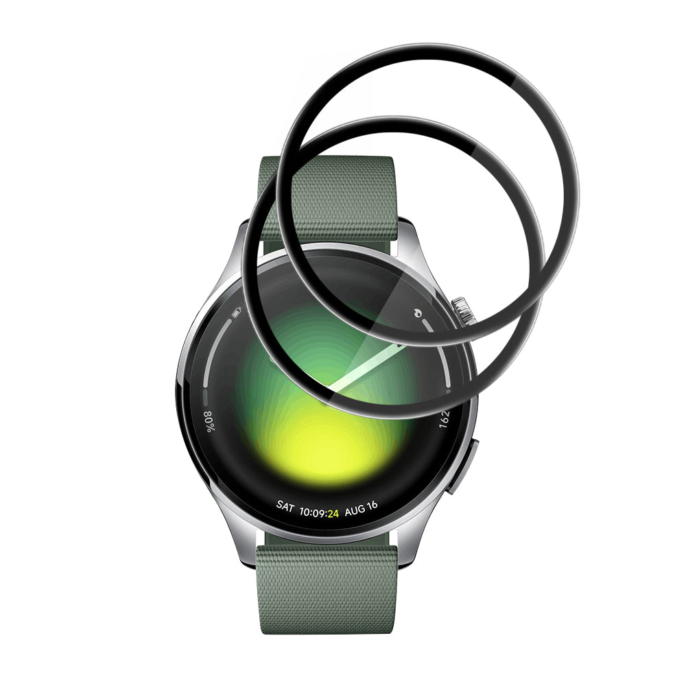 Folie ochranná Techsuit Nano Flex pro Xiaomi Watch 5, Sada 2 kusy, Plast, Černá