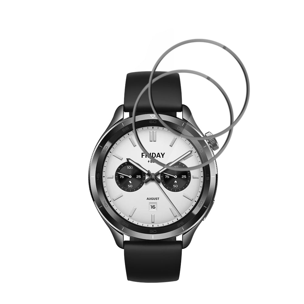 Fólie ochranná Techsuit Nano Flex pro Xiaomi Watch S4, sada 2 kusy, plast, černá.