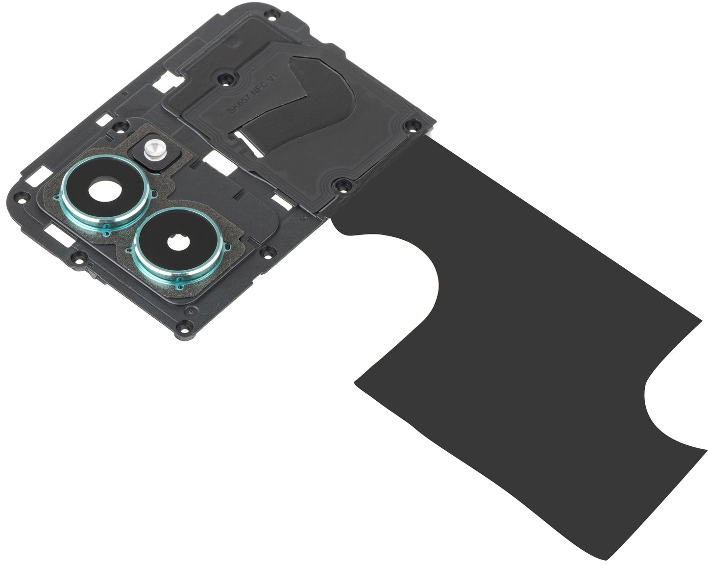 Zadní sklo fotoaparátu - Blesk - Vnitřní rám HMD Pulse Pro, s rámem, Zelená (Glacier Green), Servisní balíček 286954440