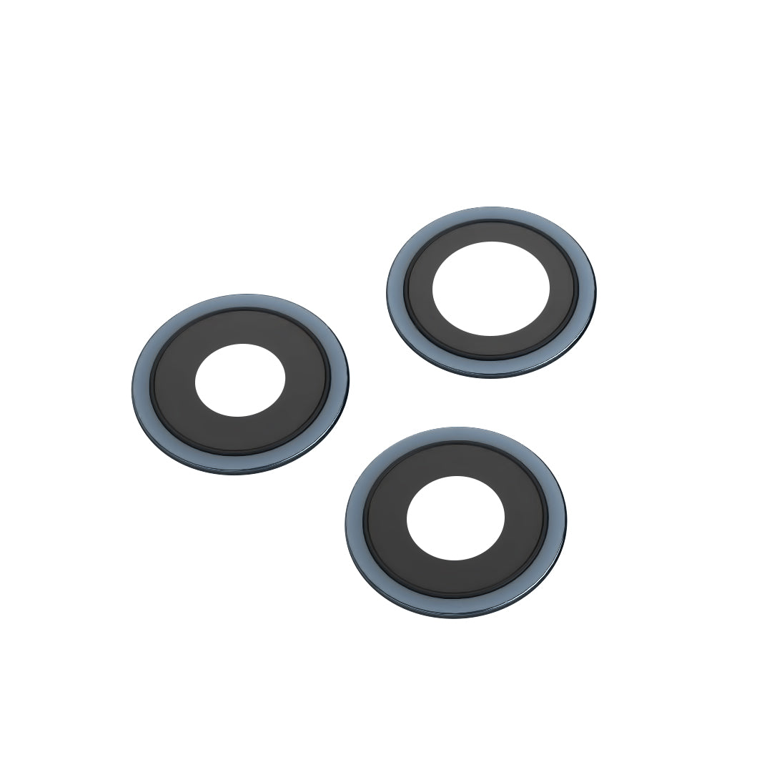 Zadní sklo fotoaparátu Apple iPhone 12 Pro Max, Wide + UltraWide + Telephoto, s rámem, Modré