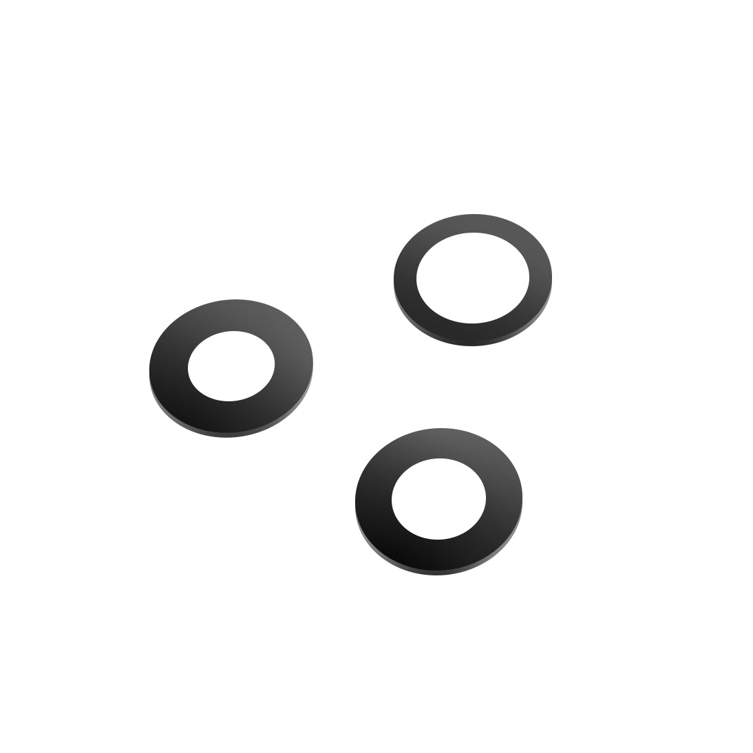 Zadní sklo kamery Apple iPhone 12 Pro Max, Wide + UltraWide + Telephoto, Černá