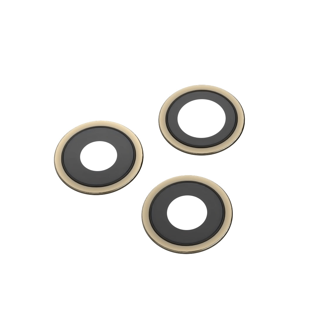 Zadní sklo fotoaparátu Apple iPhone 12 Pro, širokoúhlé + ultraširokoúhlé + teleobjektiv, s rámečkem, zlaté