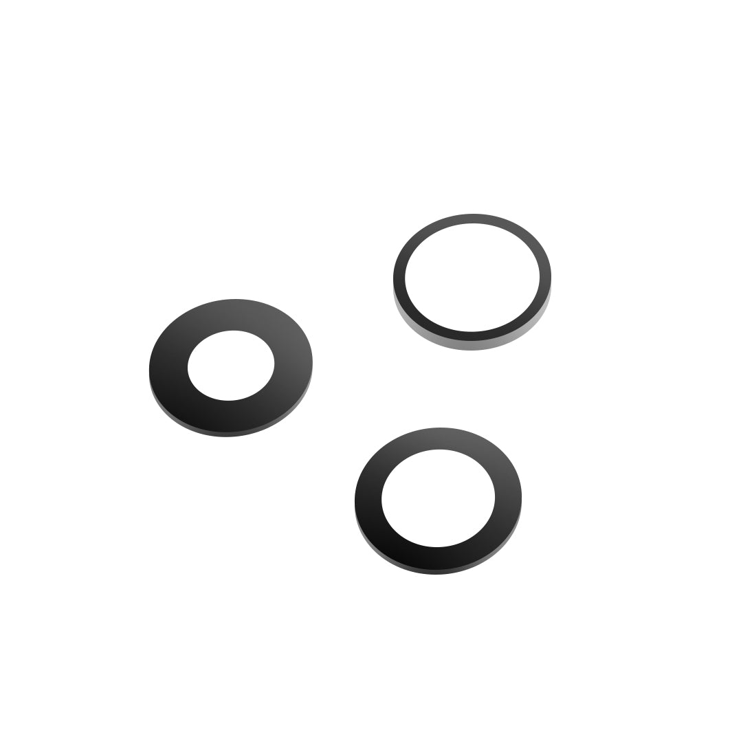 Zadní sklo kamery Apple iPhone 13 Pro Max / 13 Pro, Wide + UltraWide + Telephoto, Černé