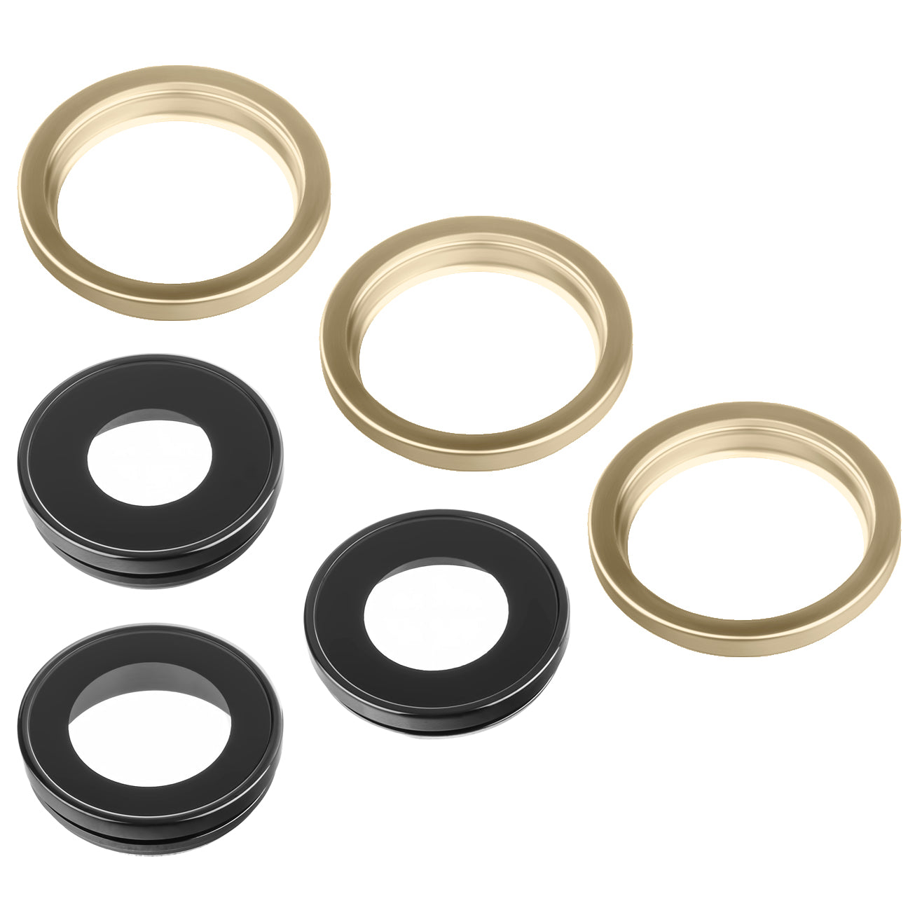 Zadní sklo fotoaparátu Apple iPhone 12 Pro, širokoúhlé + ultraširokoúhlé + teleobjektiv, s rámečkem, zlaté