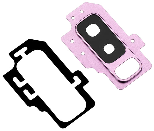 Skleněná zadní strana fotoaparátu Samsung Galaxy S9+ G965, s rámečkem, fialová