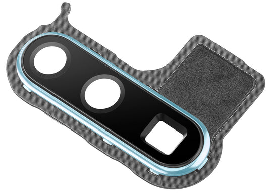 Sklo zadního fotoaparátu Huawei P30 Pro, s rámečkem, modré