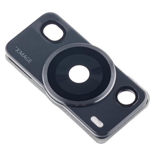 Sklo zadního fotoaparátu Huawei P60 Pro, širokoúhlé + ultraširokoúhlé + teleobjektiv + blesk, s rámečkem, černé