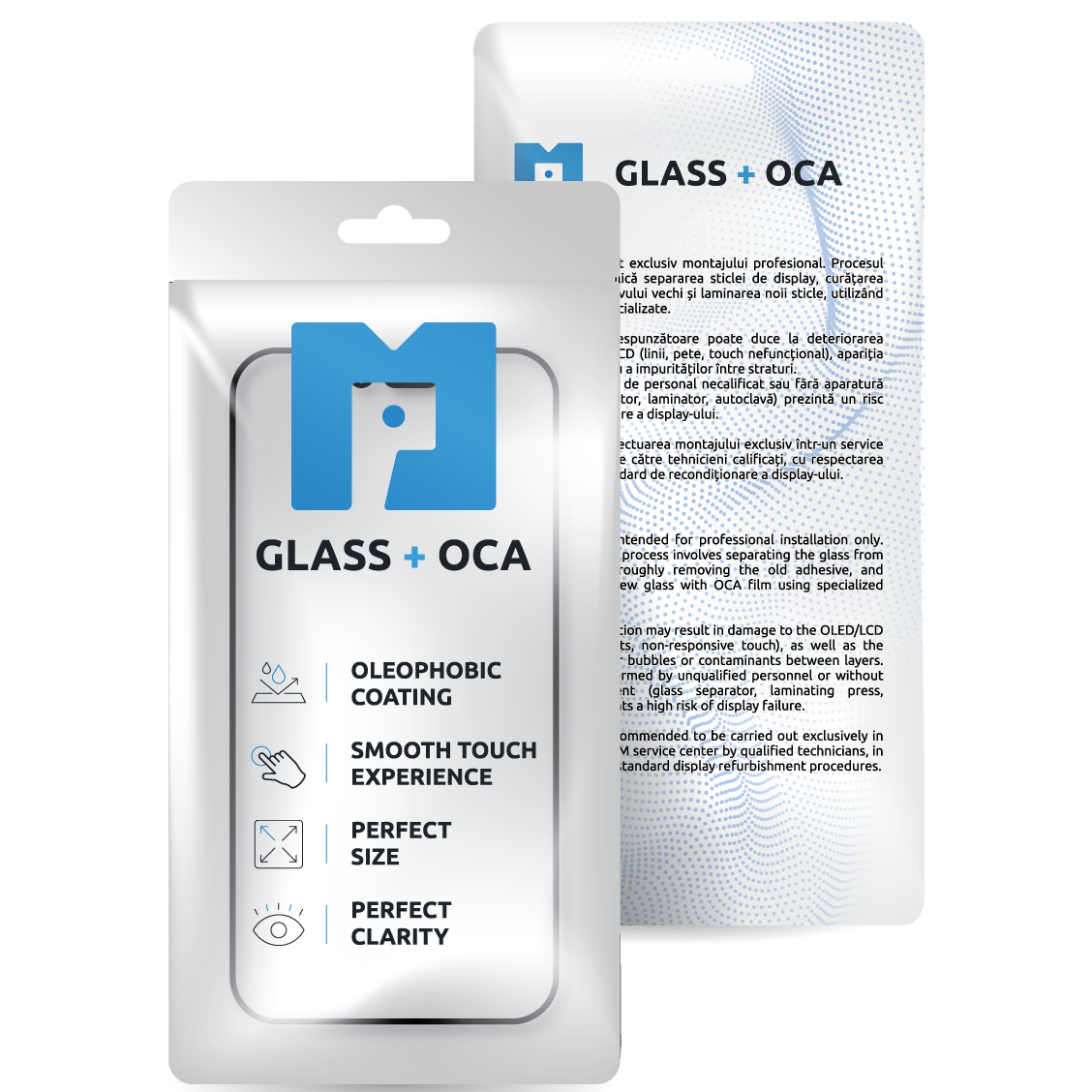 Screen Glass + OCA MP compatible with Apple iPhone 16 Plus, Black