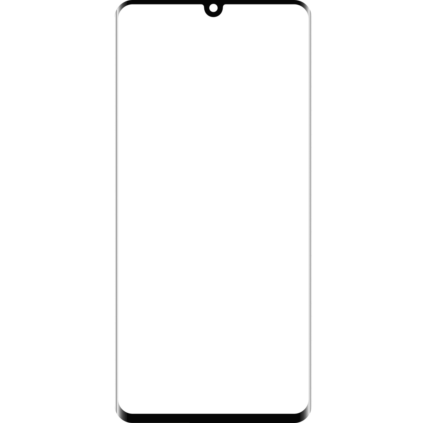 Sklo obrazovky + Edge Glue / OCA Forward Guard pro Huawei P30 Pro, černá