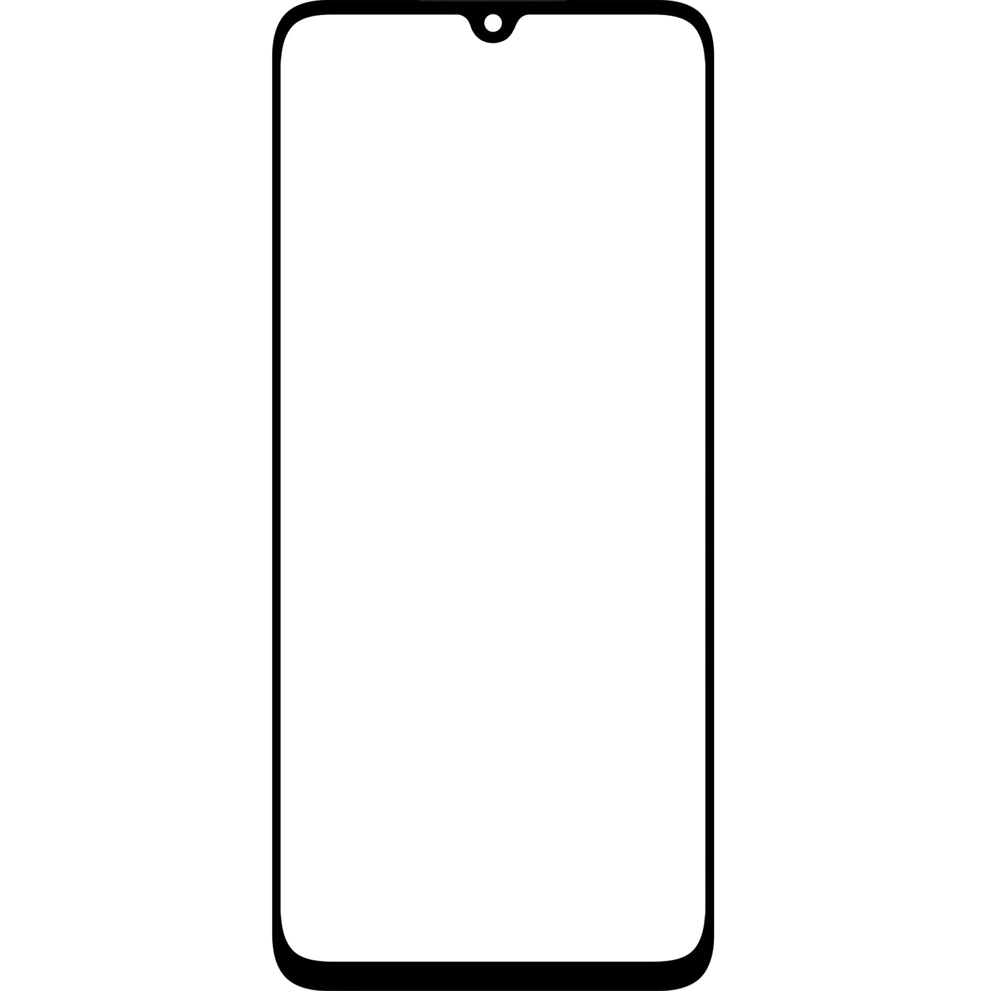 Sklo obrazovky + OCA Forward Shield pro Samsung Galaxy A05s A057, černá