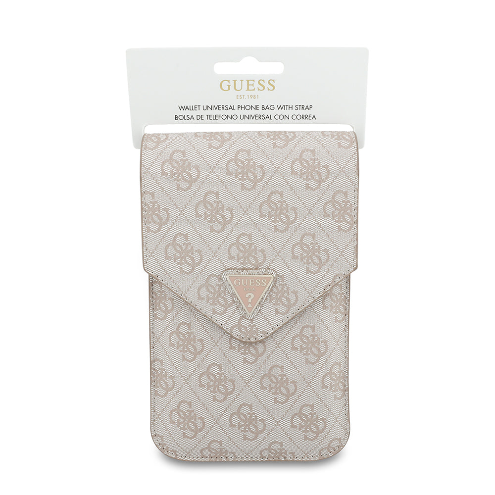 Univerzální taška na telefon, Guess, Fliptok Triangle 4G, Růžová