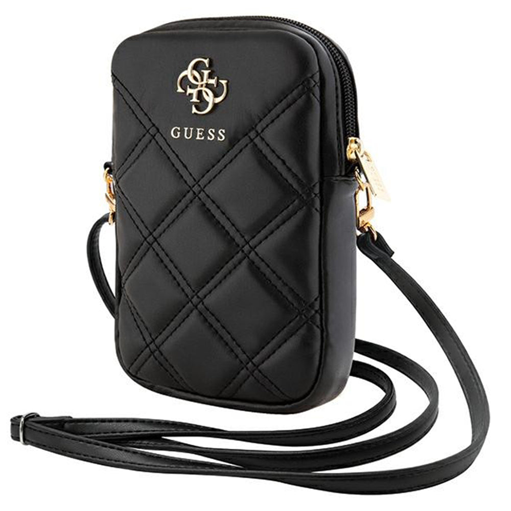 Univerzální taška na telefon, Guess, Quilted 4G, černá