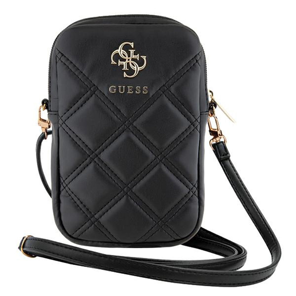Univerzální taška na telefon, Guess, Quilted 4G, černá