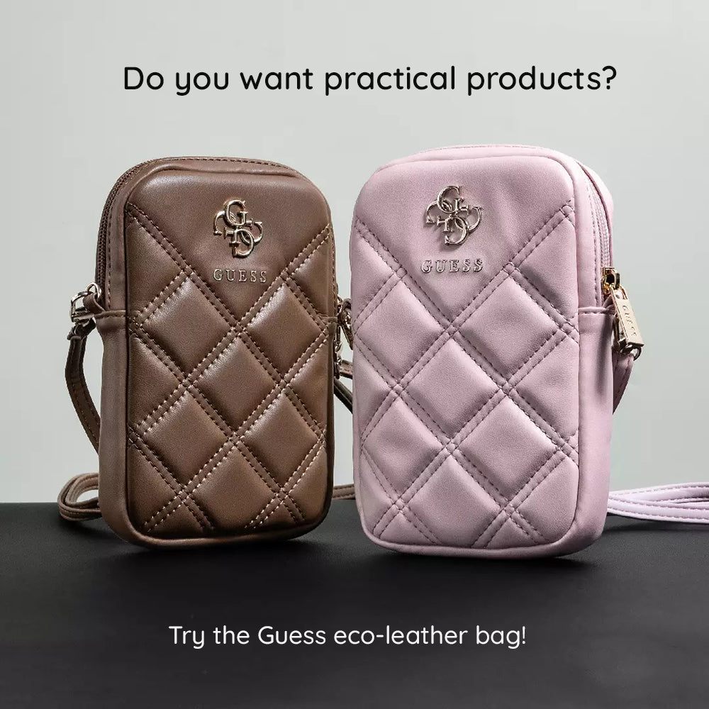 Univerzální taška na telefon, Guess, Quilted 4G, černá