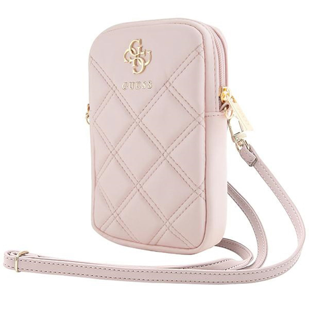 Univerzální taška na telefon, Guess, Quilted 4G, Růžová