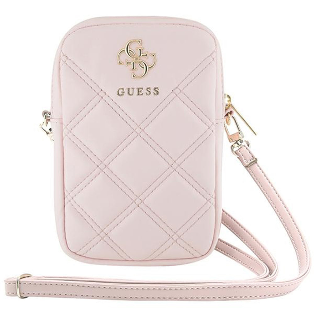 Univerzální taška na telefon, Guess, Quilted 4G, Růžová