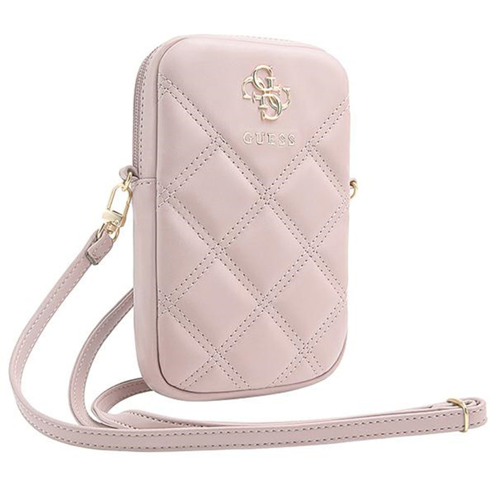 Univerzální taška na telefon, Guess, Quilted 4G, Růžová